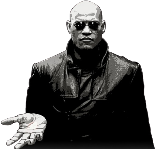 Morpheus holding the pill